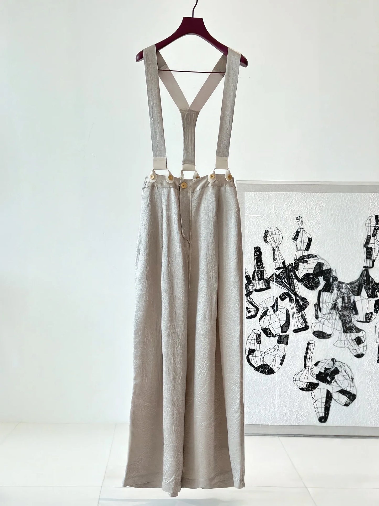 2025 Spring/Summer New Loose and Detachable Strap Casual Pants 212