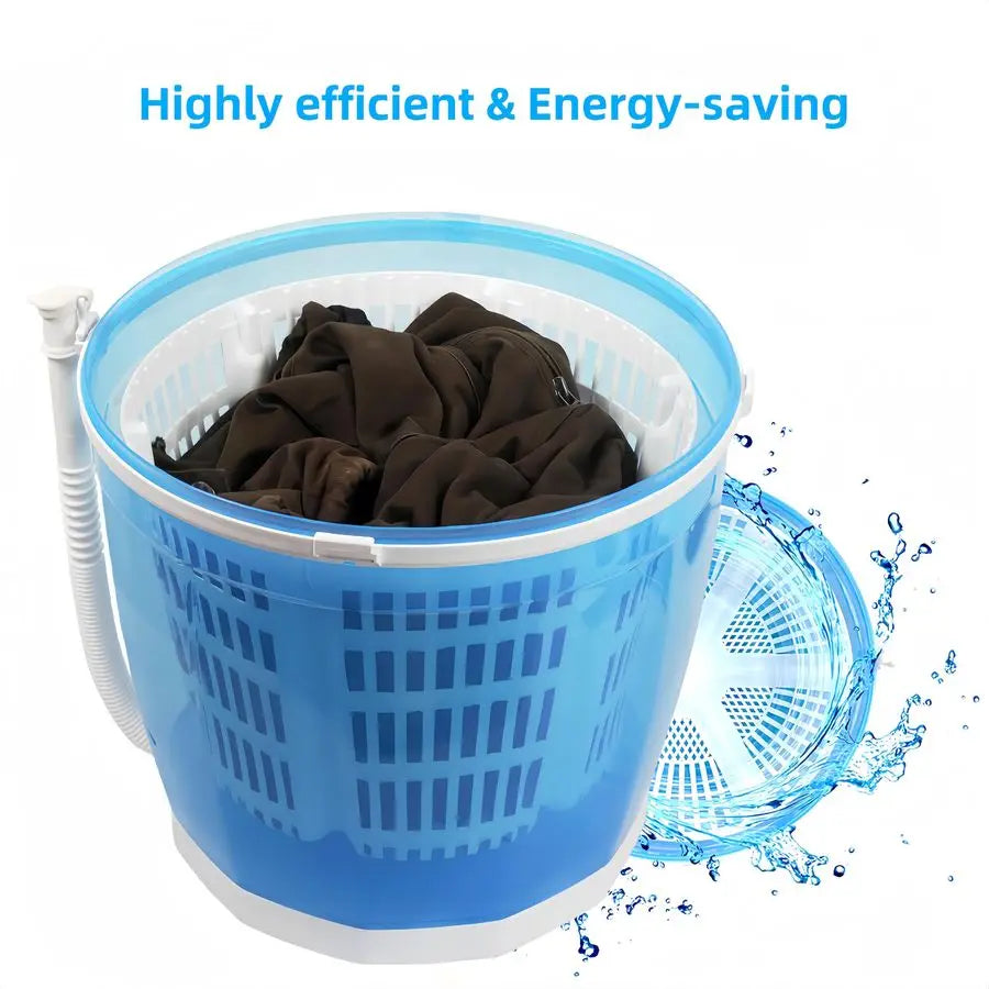 Clothes Washer and Dryer Machine, Manual Hand Crank Washing Machine and Spin Dryer Combo, NonElectric Travel Washing Machine for