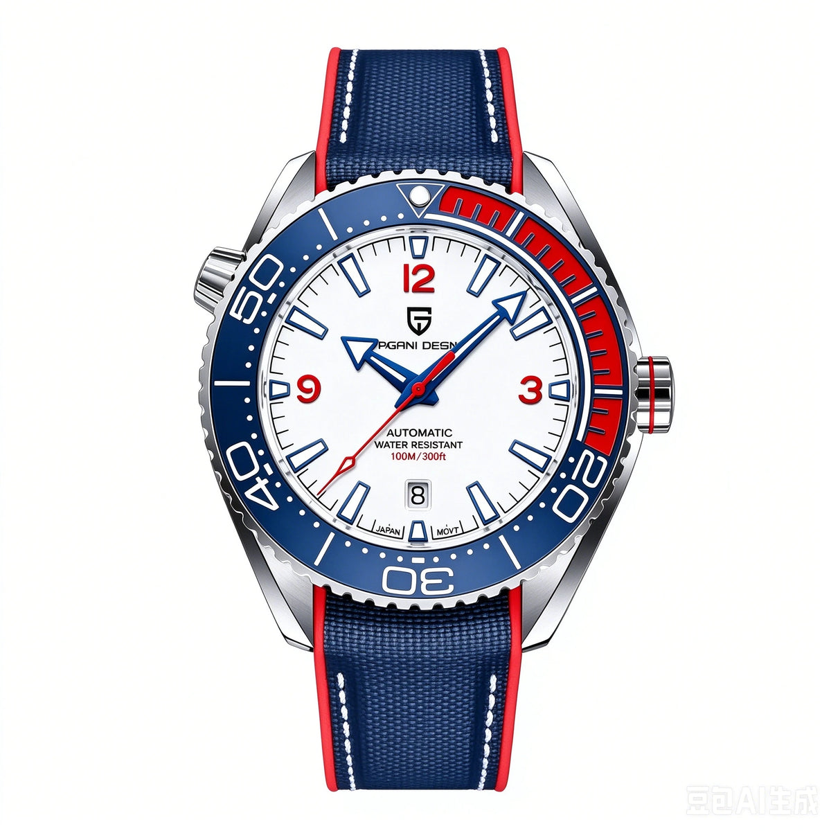 PAGANI DESIGN 2026 Blue Red Classic Retro Men Mechanical Watch 42MM Sapphire Glass 100M Waterproof Stainless Steel Automatic Men Watch Gift Watches