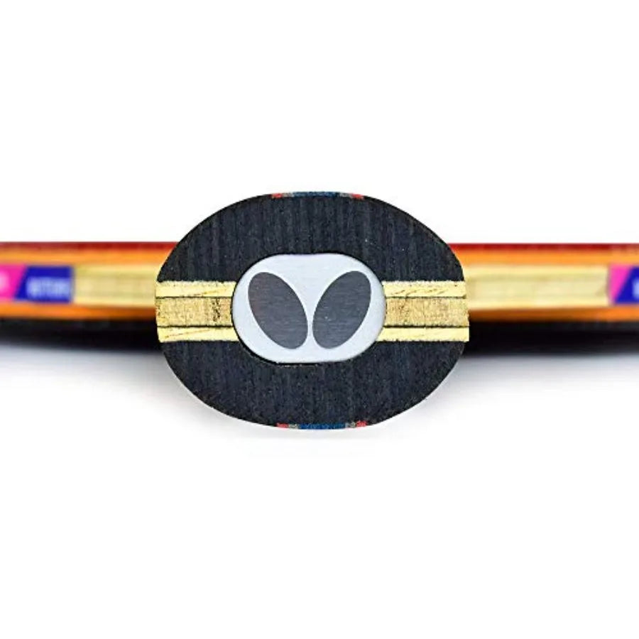 B702FL Shakehand Table Tennis Racket China Series Powerful Carbon Blade and Rubber Combination with Racket Case Recommended for