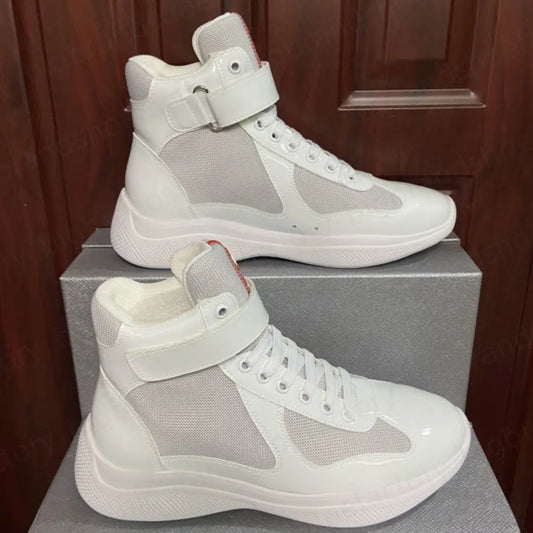 2025 Summer New Casual High End Board Shoes Mesh Breathable Fashion Men's Shoes Fashion Shoes Sports High Top Couple Shoes