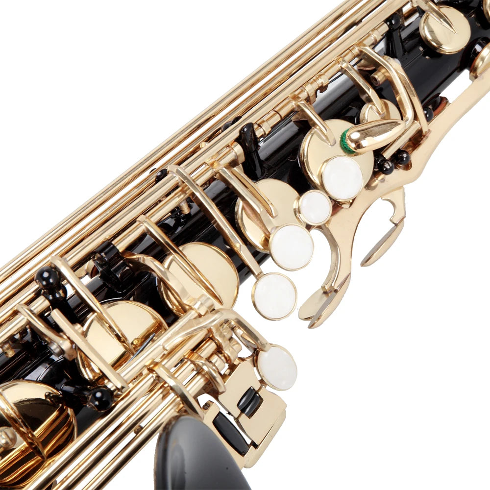 Black Color Brass Material Alto Saxophone E-Flat Alto SAX Eb with 11reeds, case,carekit, for Students and Beginners