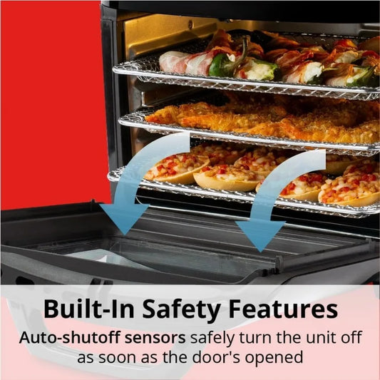 Aria 10 Qt. Touchscreen Air Fryer Oven with Premium Accessory Set and Recipe Book in White Ideal for Healthy Cooking Quick Meal