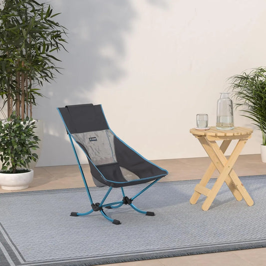 Lightweight Compact Camping Chair, 3.18lbs, Lower-Profile Design with Pockets, Black