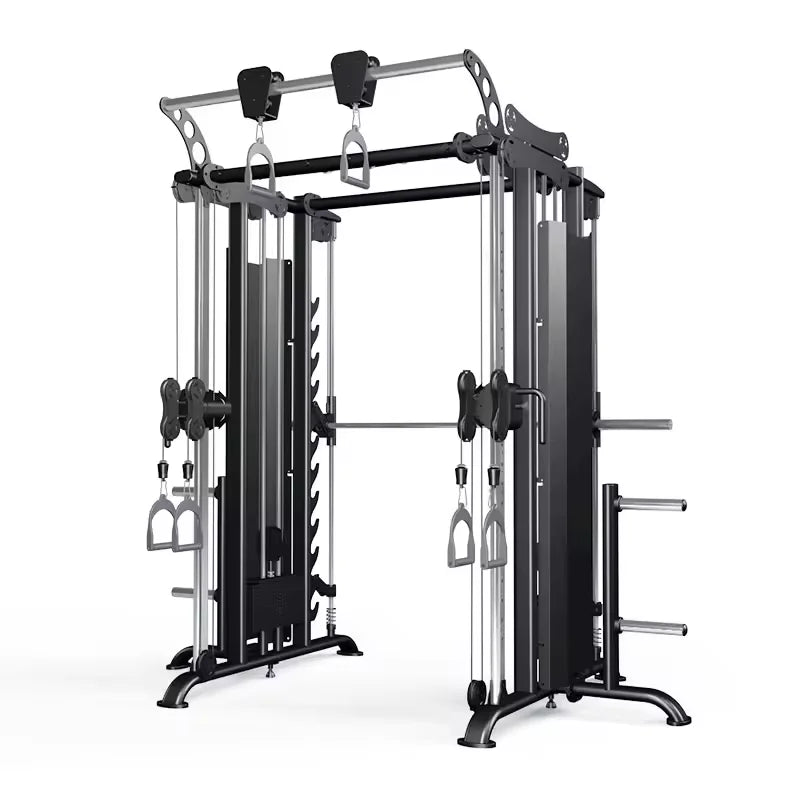 Wholesale Comprehensive Strength Training Squat Rack Gym Equipment Multifunctional Smith Machine in Steel Custom Logo