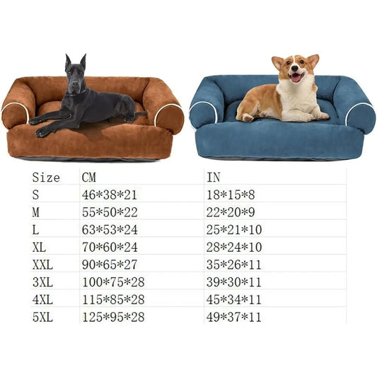 Cozy 3X-Large Dog Bed for Autumn/Winter, Suitable for Dogs and Cats, Warm and Comfortable Pet Nest (Color: Brown)