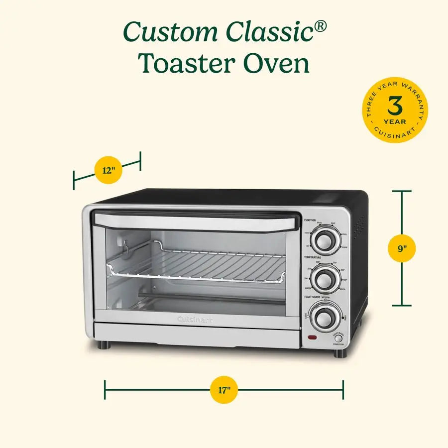 Custom Classic Toaster Oven Broiler, 1800 Watt Countertop Toaster Oven to Bake, Broil, and Toast, NonStick Interior, Consistent