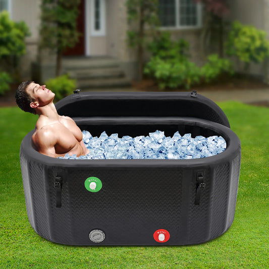 150*80cm Inflatable Ice Bath Tub for Athletes Recovery Portable Cold Plunge Tub Large Capacity 370L with Pump for Muscle Relax