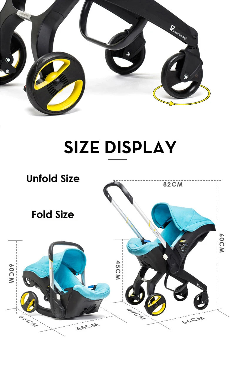 Lightweight Stroller Baby Cart Easy Fold Baby Stroller Foldable Baby Carriages Reversible Baby Stroller ,two-way push