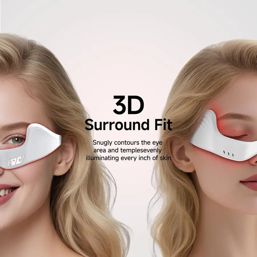 Light Therapy Eye Massager with Microcurrent 3D Contour Design for Dark Circles, Puffiness, Eye Bags amp Wrinkles Under Eye Trea