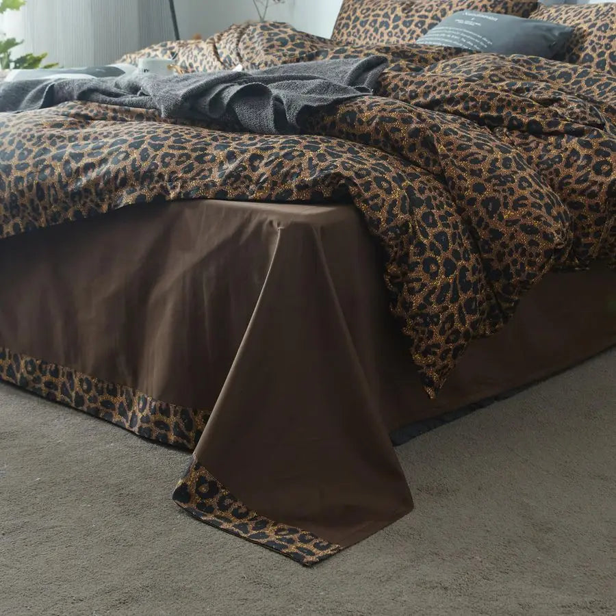 Print Comforter Set King Soft Fluffy Animal Cheetah Printed Comforter Set 3 Pieces Brown Black Floral Bedding Farmhouse Leopard