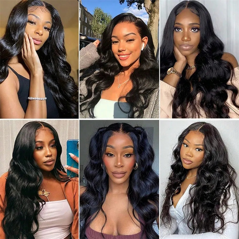 SIXQUEEN 15A Human Hair Bundles 34 36 38 40Inch Body Wave Unprocessed Vietnamese Hair 1/3/4 Bundles Extensions Quick Weave Human Hair Natural Black