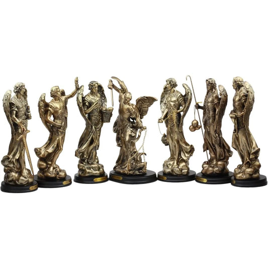 Ebros Byzantine Eastern Orthodox Catholic Church Archangel of The Angelic Council Statue 8 Tall Figurine with Brass Name Plate W