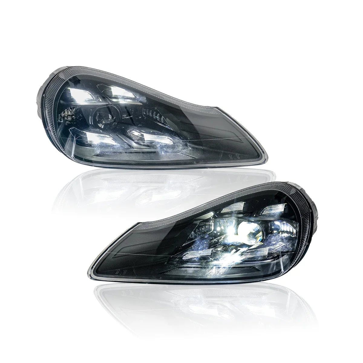 TYPY Car For Porsche Cayenne 957 Headlamp 2007-2010 Upgraded Styling New LED Headlights Dynamic Turn Signal Lamp Car Accessories