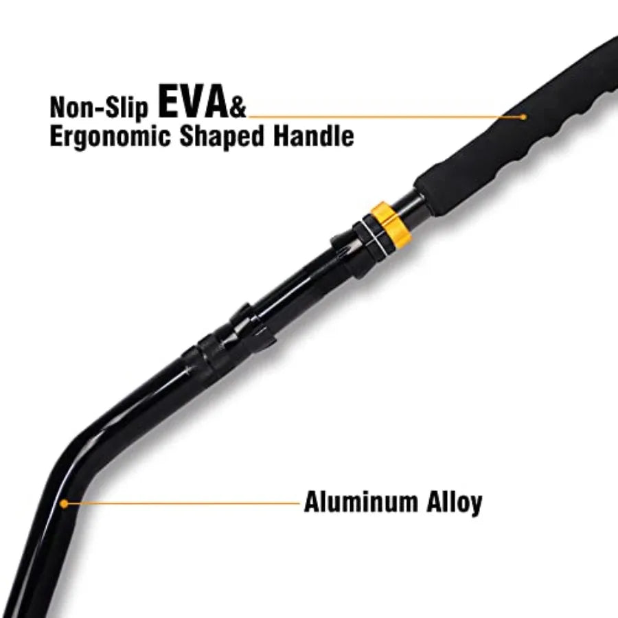 Bent Butt Fishing Rod 2 Piece Saltwater Offshore Trolling Rod for Big Game Deep Drop Fishing Heavy Duty Conventional Bo