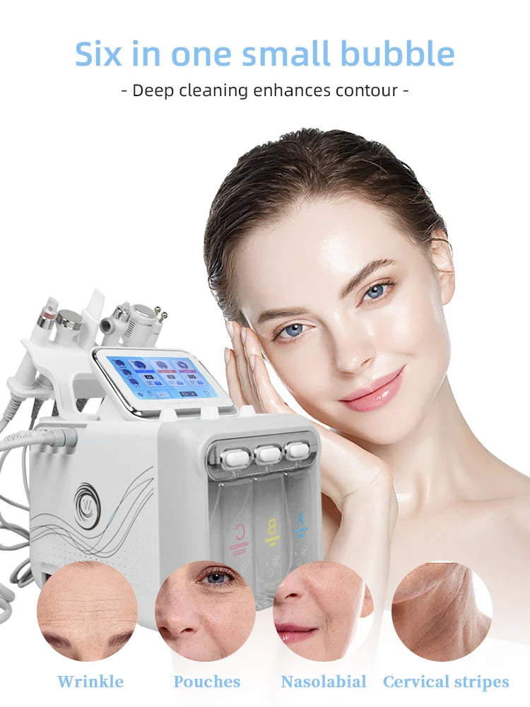 6 in 1 Facial Machine Hydra Aqua Deep Cleaning Skin Care Device