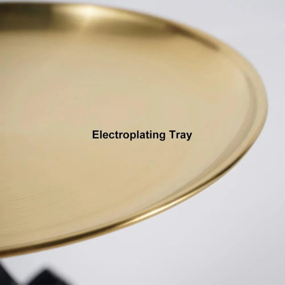 homary Modern Resin Dog Sculpture Geometric Standing Statue Cute Side Table Tray End Table with Tissue Storage (Black)