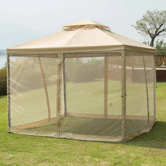 10' x10' Gazebo Canopy Soft Top Outdoor Patio Gazebo Tent Garden Canopy for Your Yard, Patio, Garden, Outdoor or, Customized
