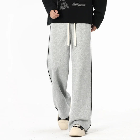 2025 Autumn Men Sweatpants Baggy Joggers Cotton Korean Sports Pants Neutral Loose Outdoor Jogger Fitness Trouser