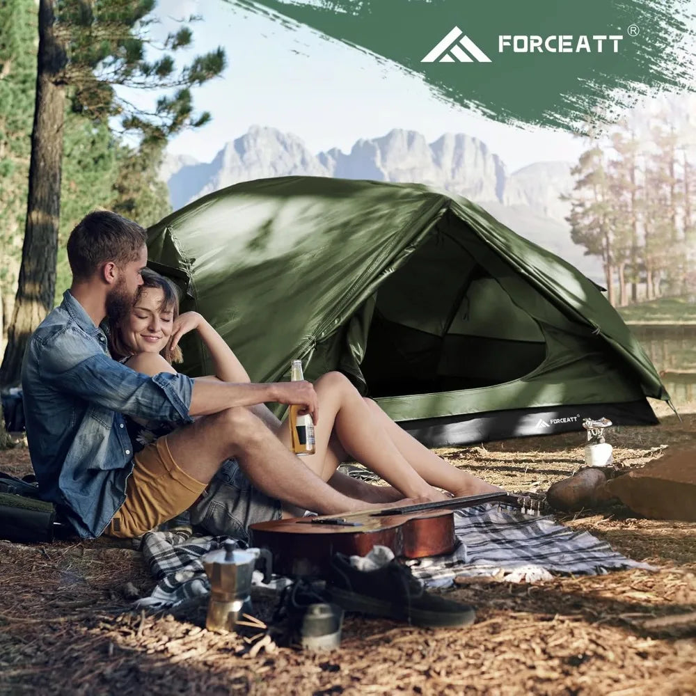 Tent for 2 Person is Waterproof and Windproof ,Lightweight Aluminum Pole Backpacking Tent Can be Set Up Quickly,Great for Hiking