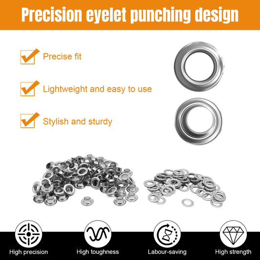 8MM Semi-Automatic Grommet Machine, Heavy Duty Hand Press Eyelet Grommet Machine, Puncher Eyelet Feeding Tool