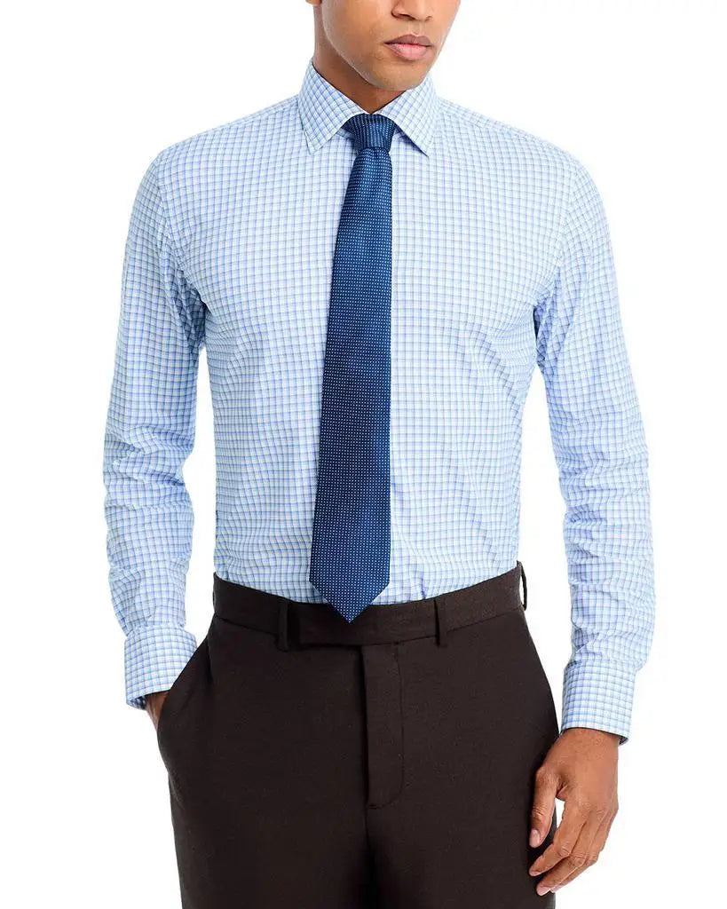 BOSS | Performance Stretch Check Slim Fit Dress Shirt