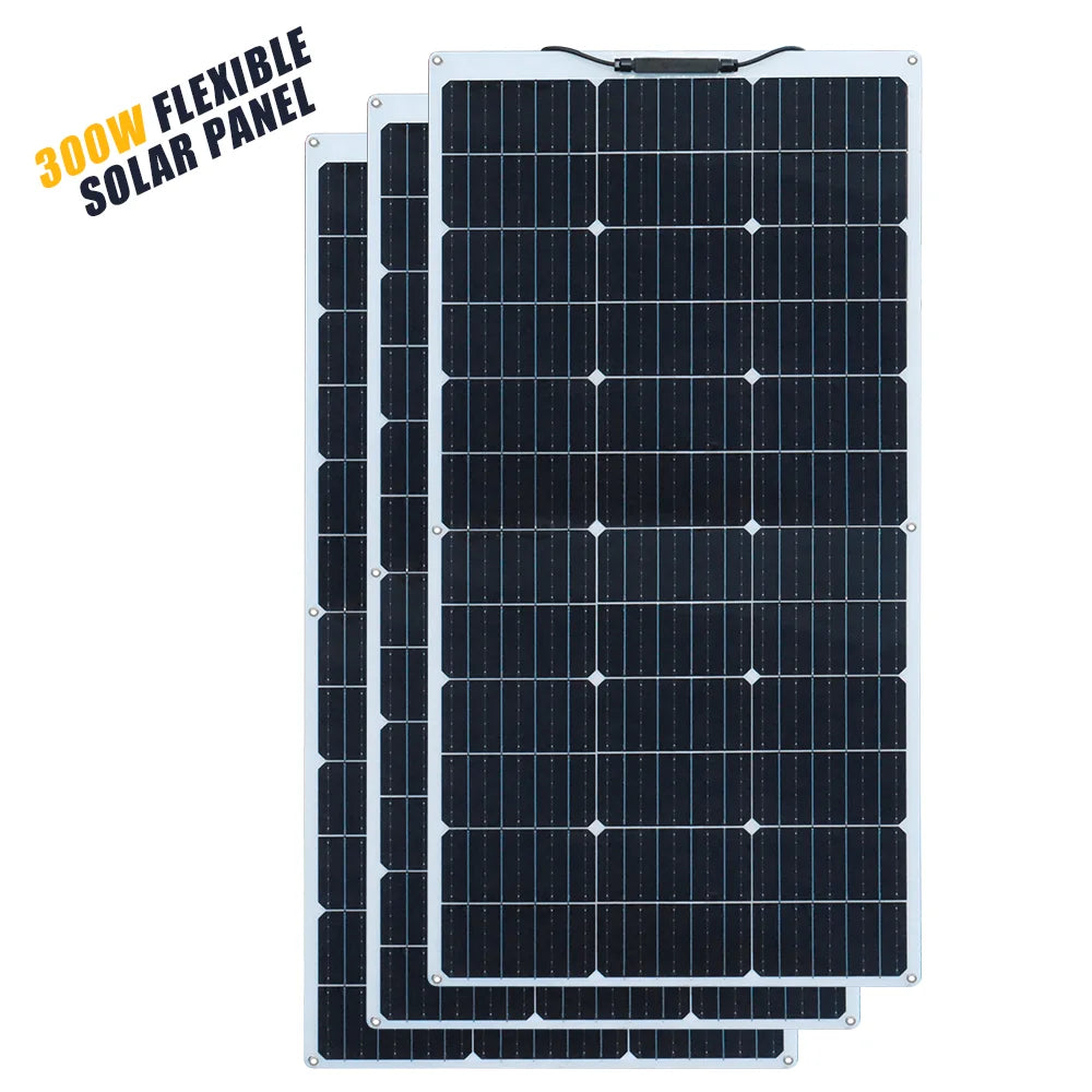 XINPUGUANG 100w 200w 12v Portable Flexible Solar Panel 18V 100W - 1000W Plate Cells Monocrystalline Silicon Panel Solar Kit