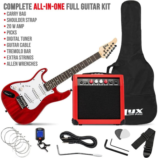 Left Hand 36 Inch Electric Guitar and Kit for Lefty with 3/4 Size Beginners Guitar Amp Six Strings Two Picks Shoulder Strap Dig