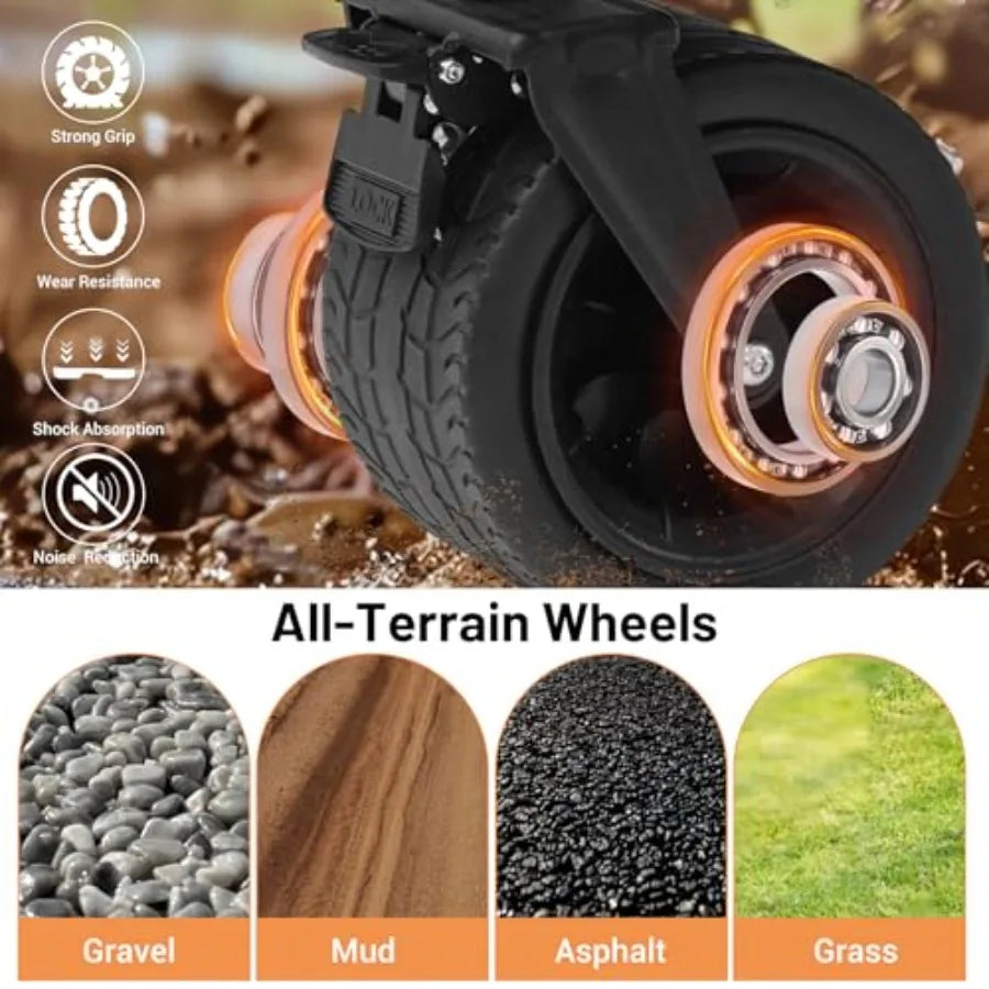 Collapsible Heavy Duty Wagon Bench Love Seat with Big Wheels for Sand Camping Shopping Sports - 500 LBS Capacity Durable Fabric