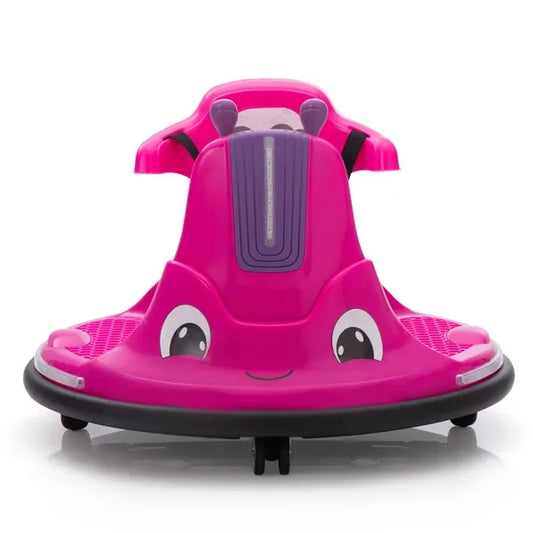 12V Remote Control Bumper Car for Kids, LED Lights, Music, 360° Rotate, Ride-On Toy, 3-8 Years Old