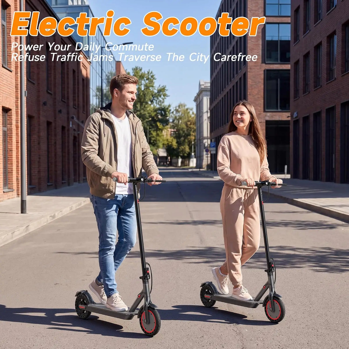 8.5'' Electric Scooter 36V 7.8Ah Battery Up to 19MPH Max Speed 350W Brushless Motor Max 23Miles Long Range Foldable Escooter for Adults App Control for Commuter