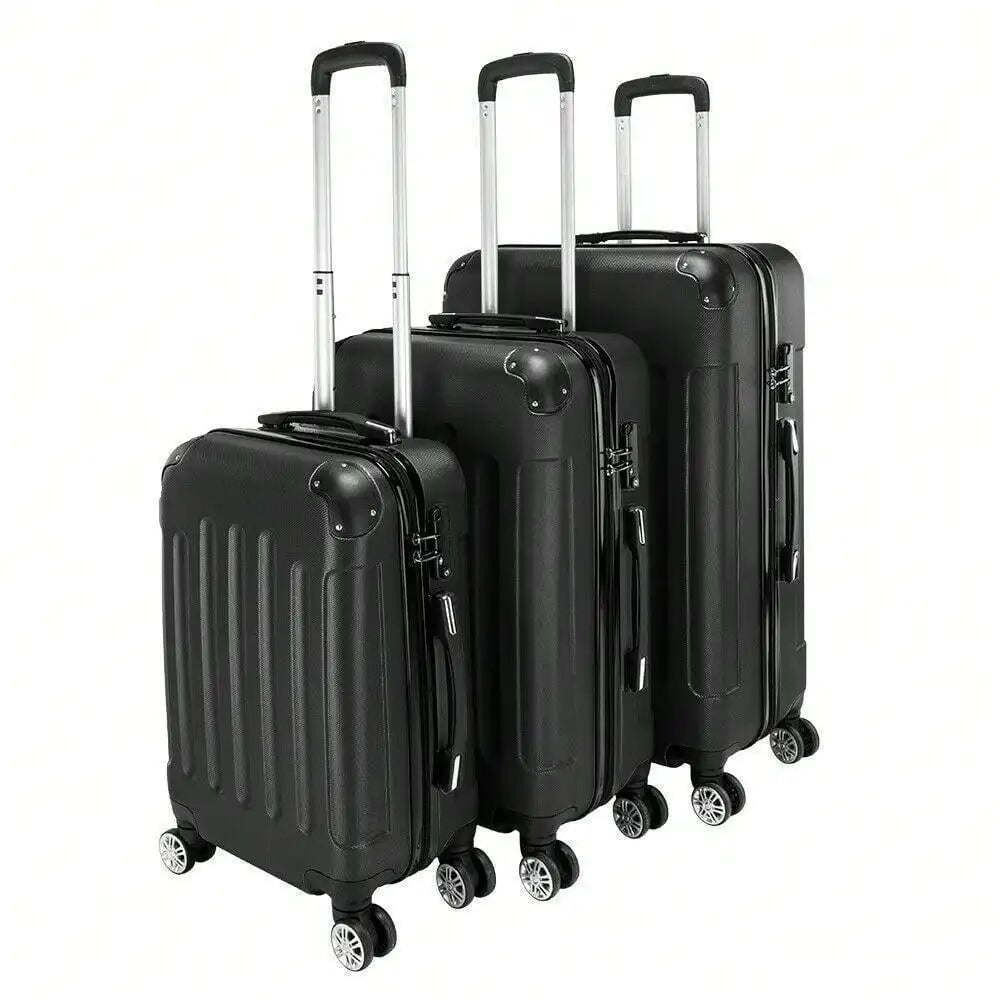3X Luggage Travel Set Bag TSA Lock ABS Trolley Spinner Carry On Suitcase