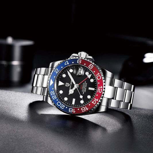 PAGANI DESIGN V2 40MM Pepsi GMT Men Luxury Automatic Mechanical Watch Ceramic Bezel Sapphire Glass Waterproof Watches for men