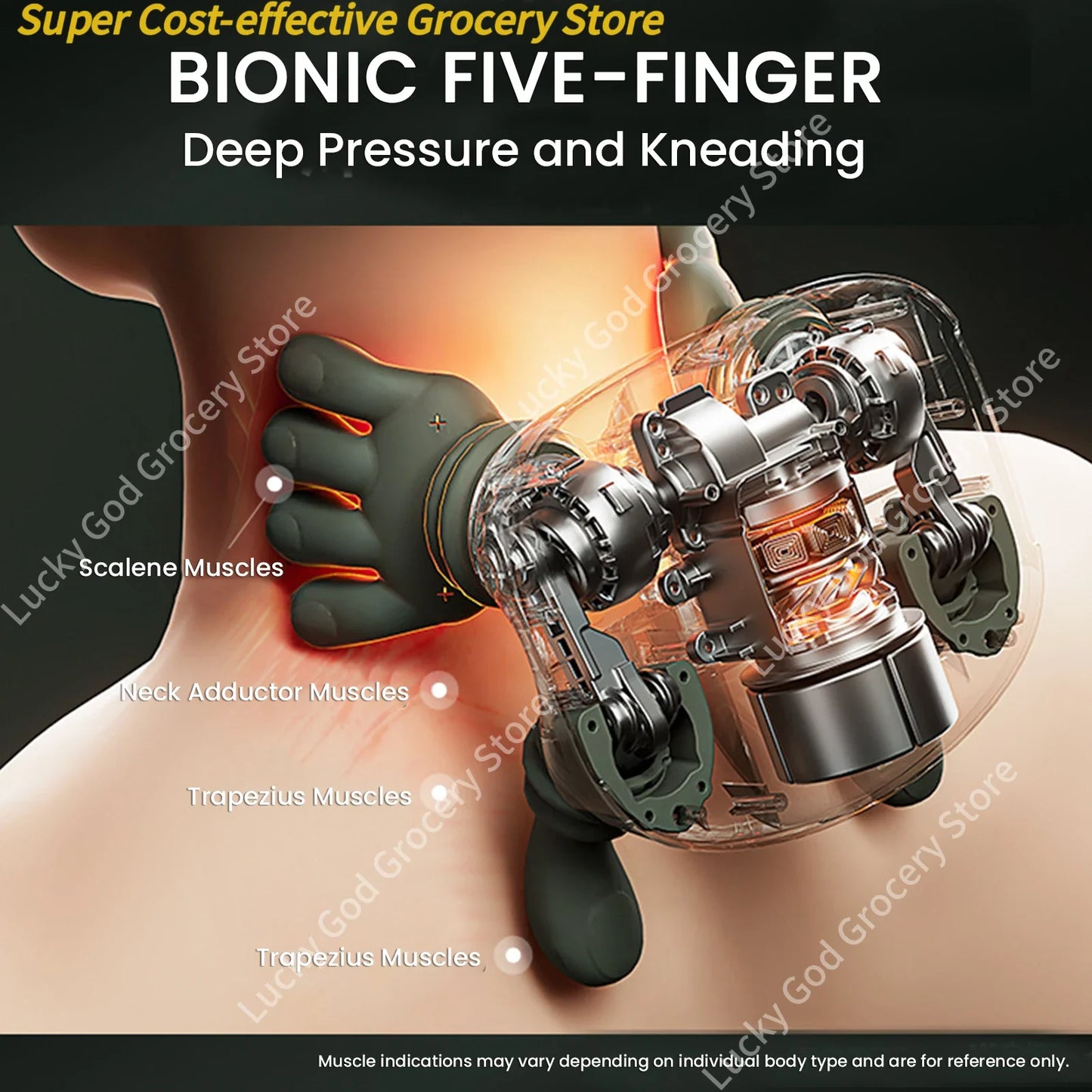 Hot sale Neck Shoulder Massager 3-Level Cervical Massage Machine Deep Tissue Back Bionic Wireless Fatigue Relief Relax Muscle