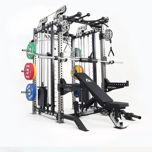 2025 Commercial Power Rack Combo-Functional Trainer Smith Machine Heavy Duty Gym Equipment For Fitness Centers