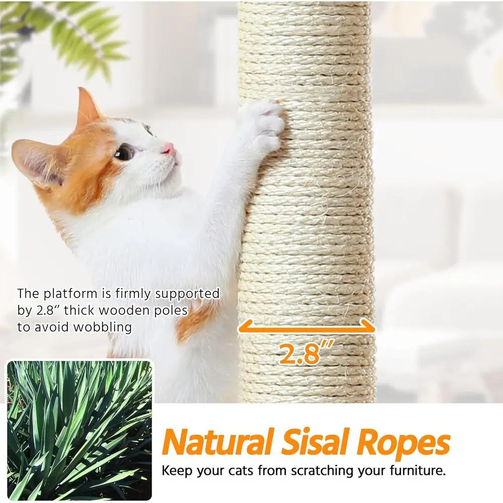 79 inches Cat Tree Multi-Level Cat Tower with Scratching Post Indoor Cat Condo Pet Stand Play House urniture Kitten Kitty Activi