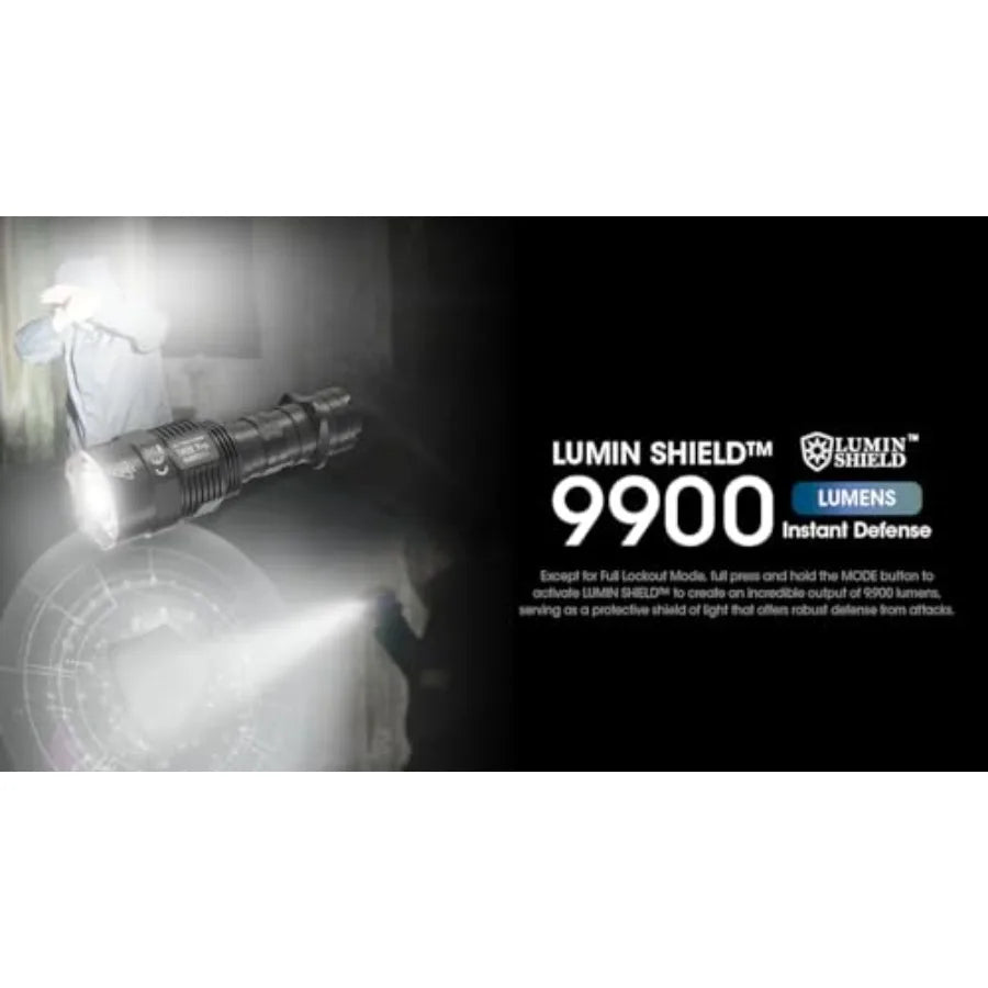 TM9K Pro 9900 Lumen High Lumen Tactical Flashlight FastCharging USBC for Search and Rescue Including S Sticker