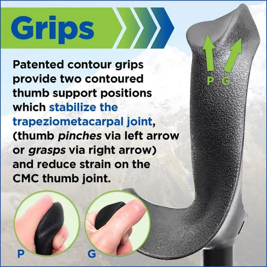 Adjustable Walking Poles for Balance & Rehab - Lightweight, Collapsible with Flip Locks - Supports Up to 230 lbs