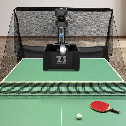Automatic Ping Pong Ball Machine with Net, 100 Balls Table Tennis Machine, Multiple Serving Modes Ping Pong Ball Pitching