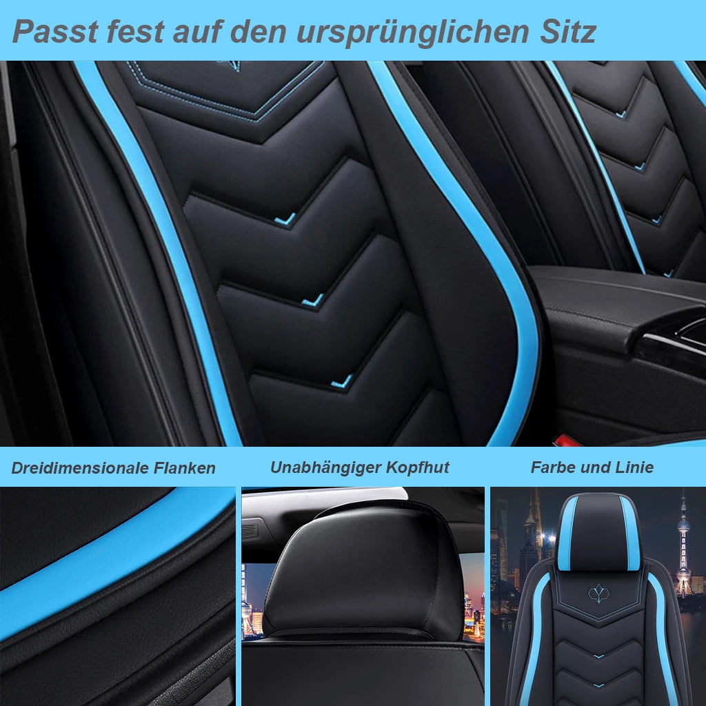 Car Seat Covers Full Set, Fit for VW Golf, Tiguan, Passat, T-Roc, Polo, Touran, Arteon, ID.4, PU Leather Car Seat Protectors