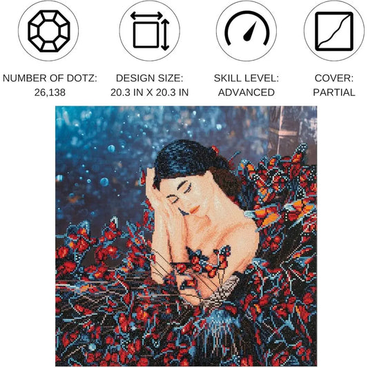 Ballerina in DrDiamond Painting Kits or Adults - Diamond Art Kits a Relaxing Creative Crat Kit with Dotz Gems 20x20