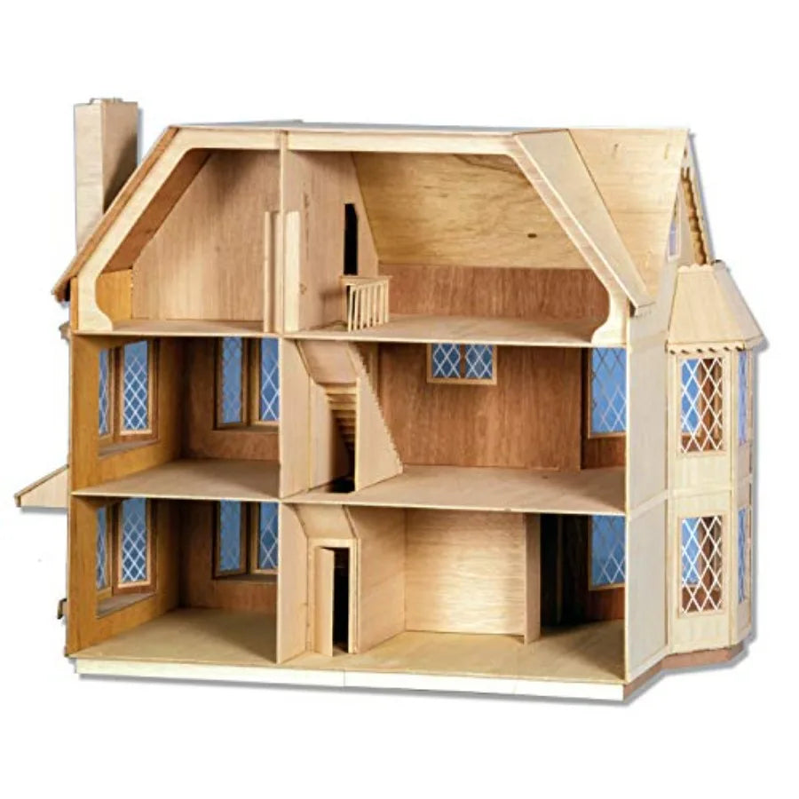 Harrison Dollhouse Kit - 1 Inch Scale, 38" W x 25" D x 31" H