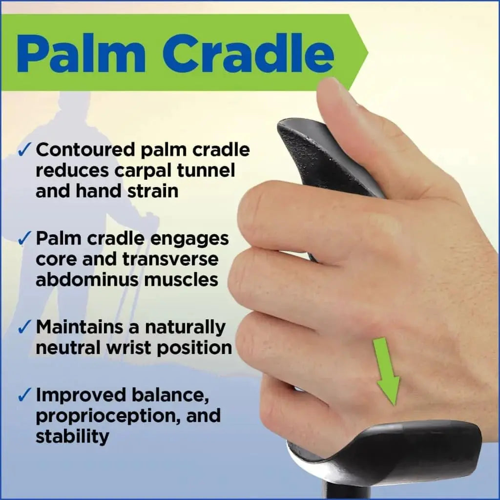 Adjustable Walking Poles for Balance & Rehab - Lightweight, Collapsible with Flip Locks - Supports Up to 230 lbs