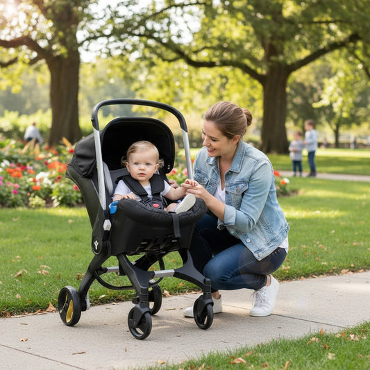 Baby stroller, lightweight and foldable, two-way push, Portable tourist vehicle, Suitable for autumn and winter travel