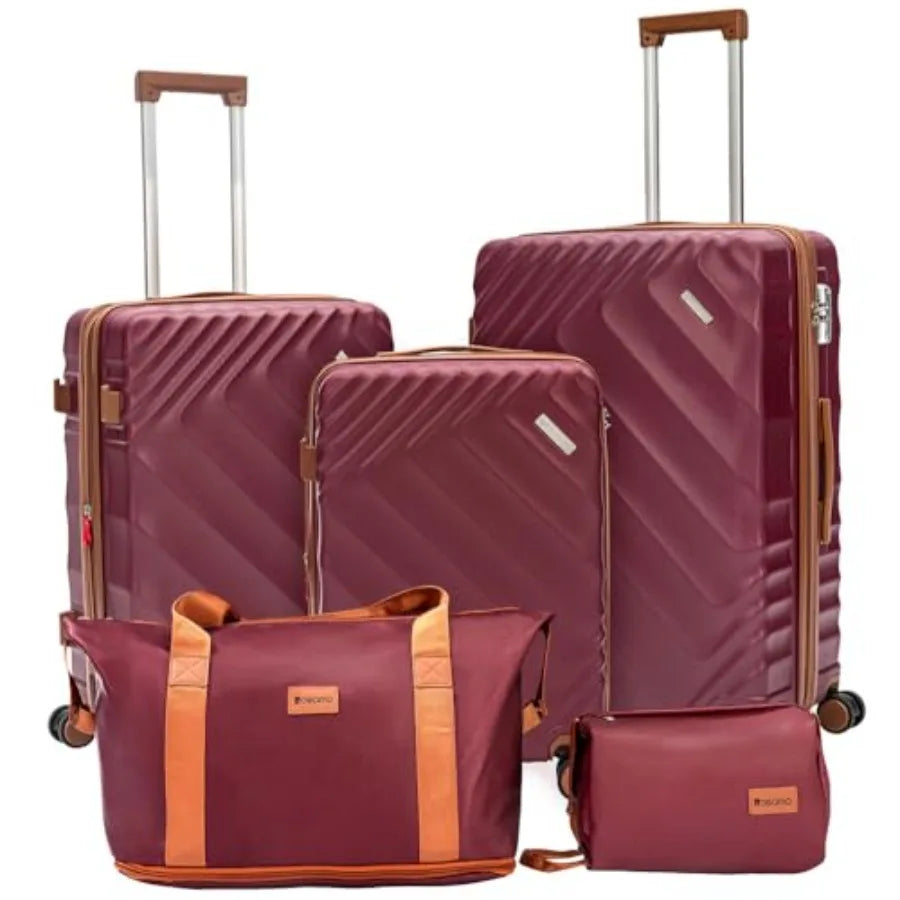5-Piece Hard Shell Expandable Luggage Set, Airline Approved Carry-On