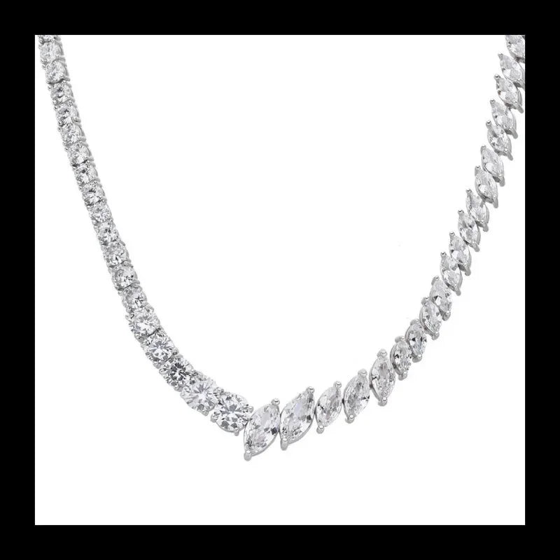 AliExpress new personalized S925 silver necklace simple necklace female niche design sense
