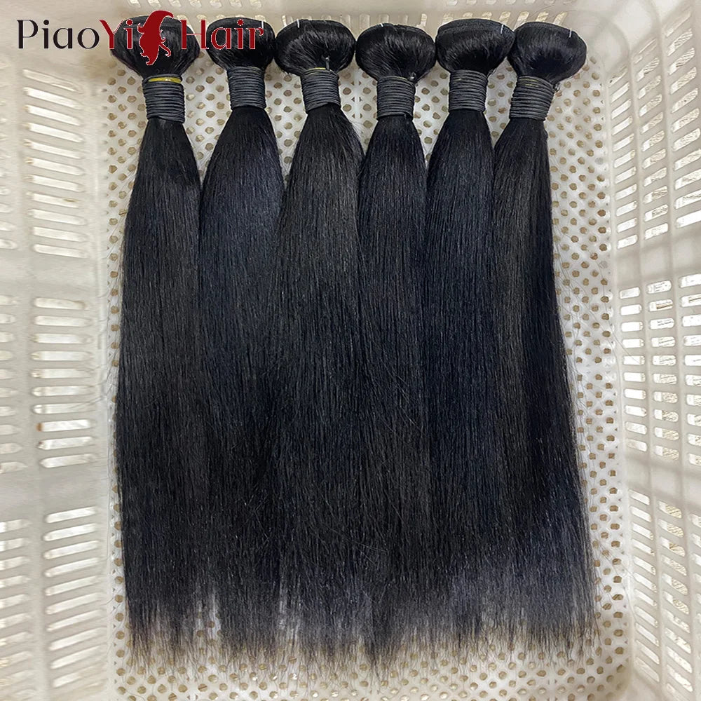 Top Unprocessed Straight Bundles Human Hair 3/6 Pcs Human Hair Brazilian Straight 100% Human Hair Bundles Extensions 3-5 Working Days Delivery
