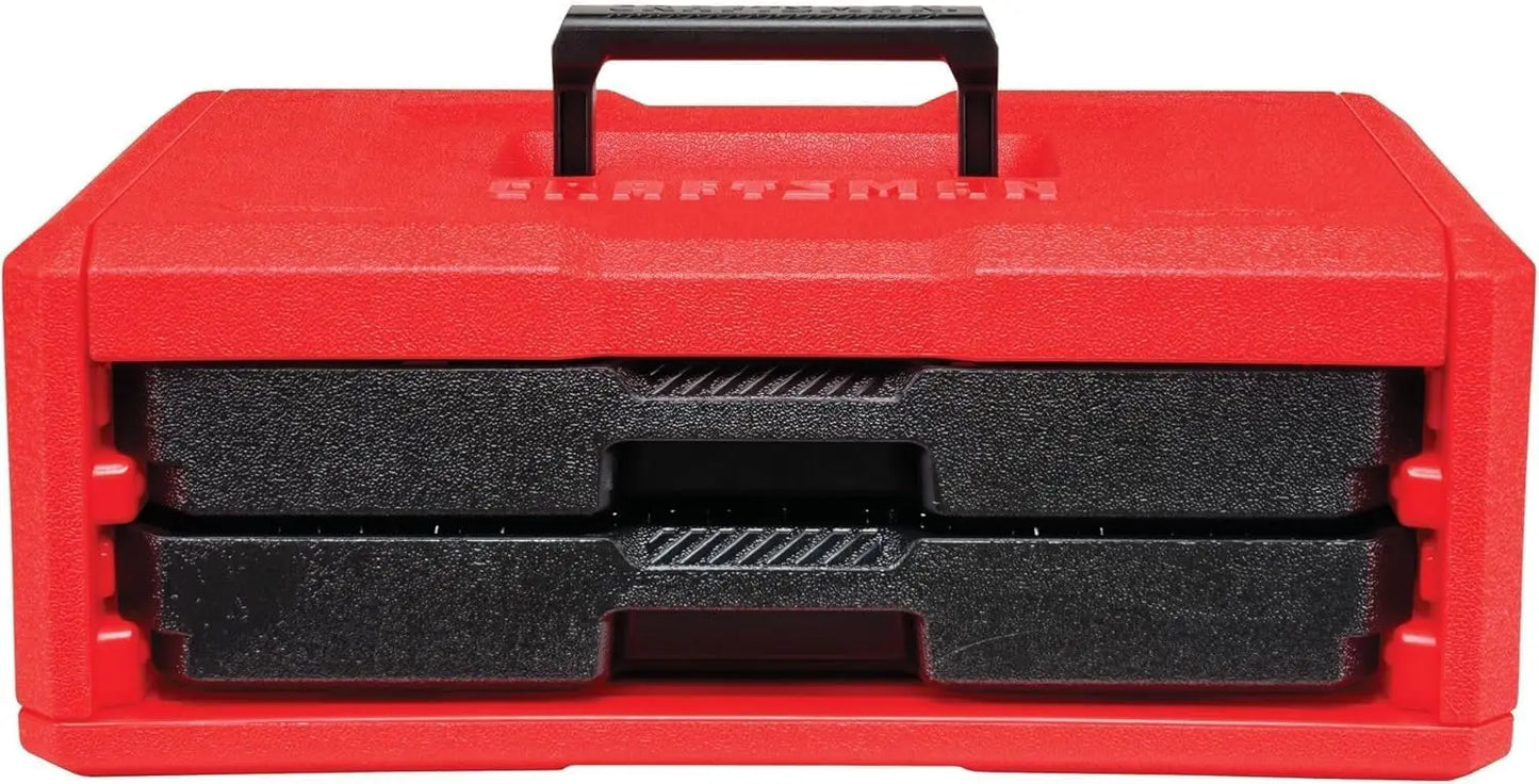 Mechanics Tool Set, 256-Piece Hand Tool and Socket Set with 72-tooth Low Profile Ratchet and 2-Drawer Tool Box (CMMT45256)