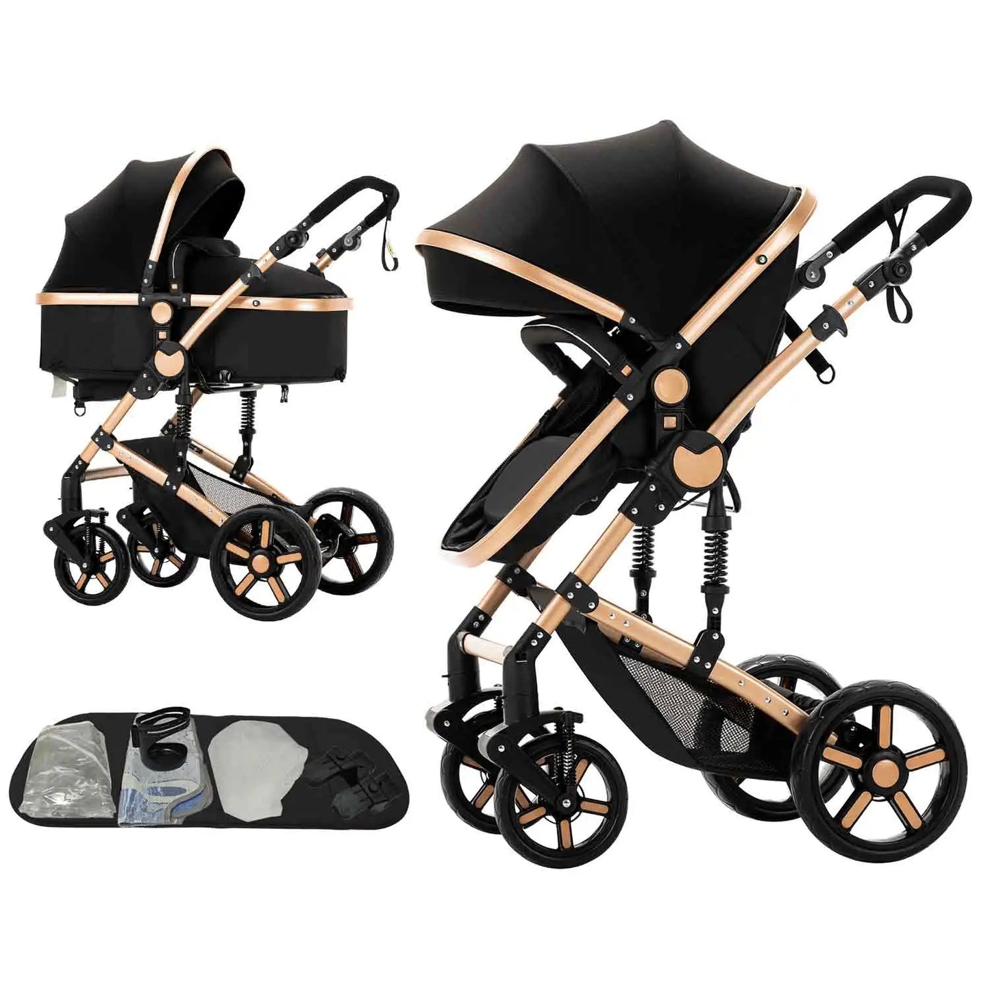 Baby Cars 3 In 1 Stroller Baby Three Baby Cart Pram Baby Walker Buggies Stroller Baby Accessories Newborn Mother Kids Infant