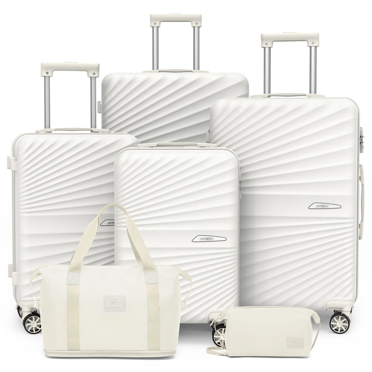 Joyway 6-Piece Travel Luggage Set, Lightweight Durable Suitcase with Expandable Duffel Bag and Small Toiletry Bag, TSA Lock, Spinner Wheels